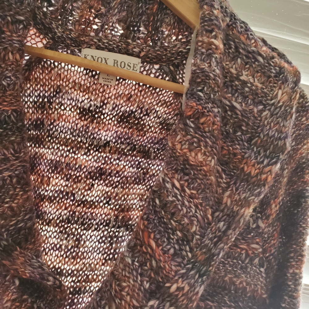 Know rose large sweater jacket